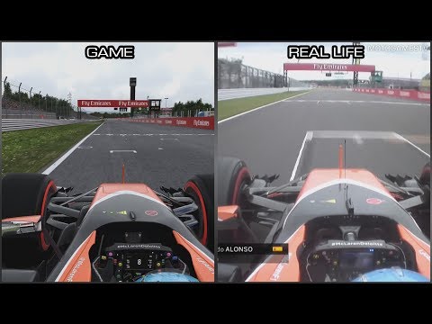 F1 2017 vs Real Life - Suzuka Onboard Lap Comparison