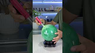 Quả Cầu Phong Thuỷ Đá Tự Nhiên Xanh Ngọc Tươi Đá Fluorite Tự Nhiên 9.6kg-17.5cm
