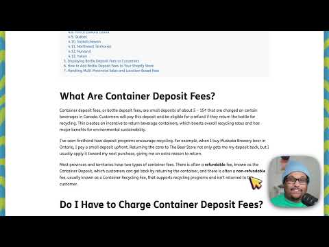 How to Charge Container Deposit Fees on Shopify (Canadian Edition)