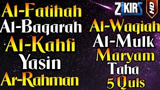 Download lagu Surah Al Fatihah, Al Baqarah, Al Kahfi, Yasin, Ar Rahman, Al Waqiah, Al Mulk, Maryam, Taha, 5 Quls mp3