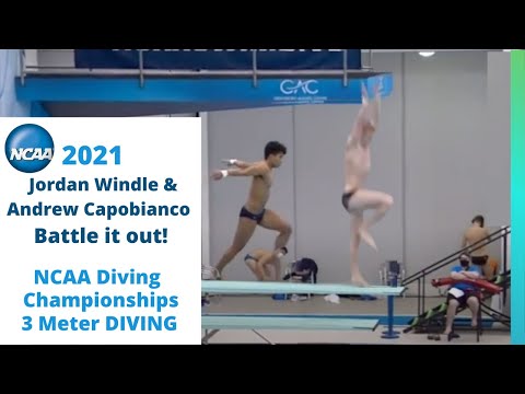 2021 Jordan Windle and Andrew Capobianco battle it out - Mens 3 Meter Diving - NCAA Diving