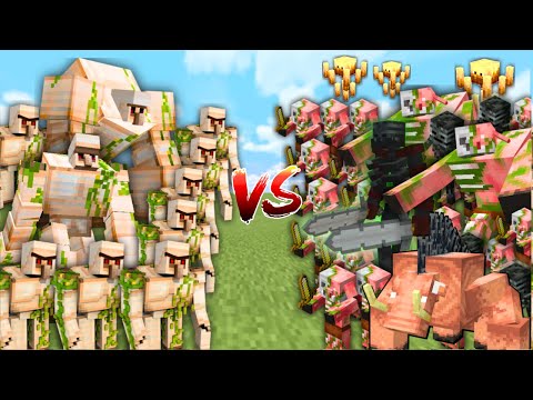 Extreme GOLEMS vs NETHER in Minecraft Mob Battle