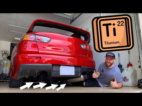 Evo X ETS Titanium Exhaust Install W/Test Pipe