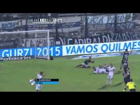 Gol Bieler.  Gimnasia 2 - Quilmes 1. Fecha 13. 2015. FPT