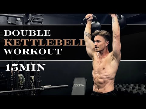 DOUBLE KETTLEBELL WORKOUT // 15min, Full Body