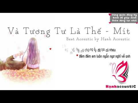 Và Tương Tư Là Thế - Mít | Beat Acoustic Karaoke