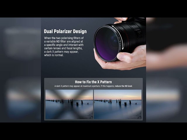 Vídeo relacionado con NEEWER 72mm Filtro ND Variable ND2-400 (1-9 Paradas) con Tapa de Lente, Cordón, Paño de Limpieza, Ajuste Preciso de Densidad Neutra, Vidrio Optico Multicapa Resistente a Huellas Dactilares y Rayones