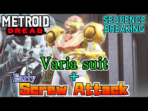 [Metroid Dread] Early Screw Attack + Varia suit [Sequence Breaking]