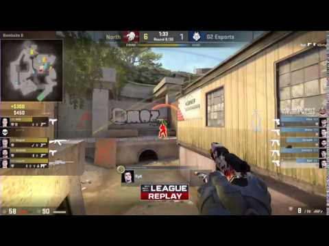 Eleague G2 vs North - G2 RpK triple kill with P250
