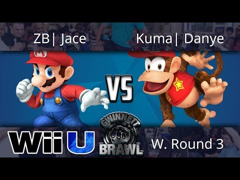 Gwinnett Brawl August 2018 - ZB| Jace (Mario) vs Kuma| Danye (Diddy) - Smash 4 W. Round 3