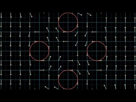 Fluid flow with four points of curl interest