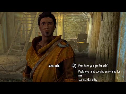Marcurio about kids in Whiterun. Skyrim Anniversary Edition