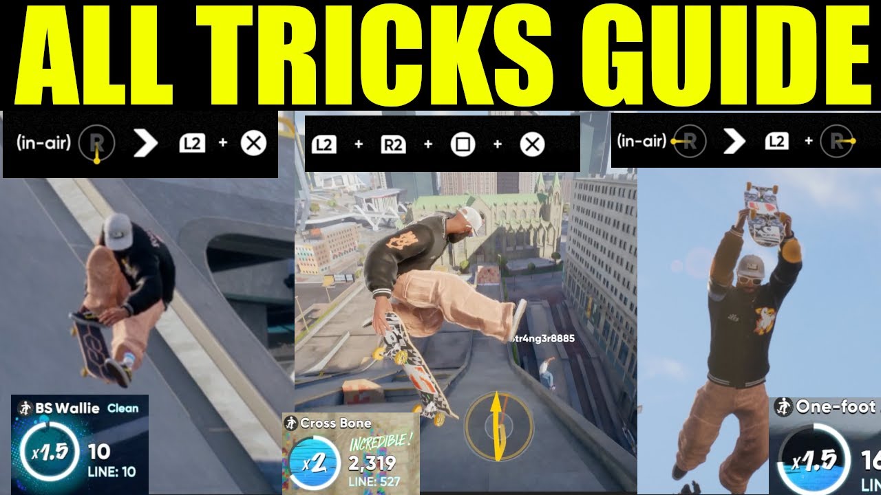 skate 4 - how to do every trick in the game guide | All Grabs, Grinds & Advanced Tricks (Showcase)