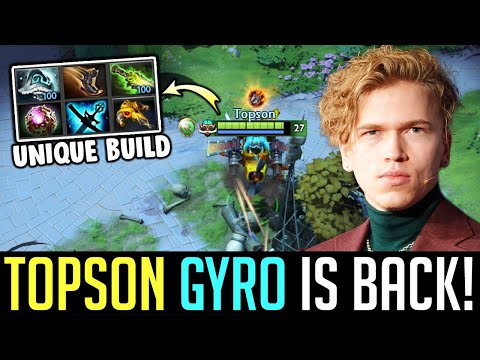 Topson Gyrocopter Mid is back! - UNIQUE BUILD - DOTA 2 DOTA 2