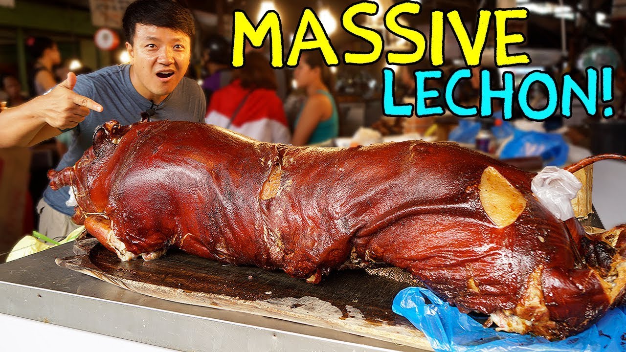 MIND BLOWING Lechon(Roast Pig) in Cebu Philippines! First Time Trying Roast Suckling Pig