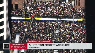 Anti-ICE march underway in downtown Minneapolis during nationwide day of action