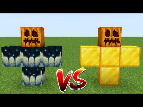 Warden VS All Piglins battle in minecraft