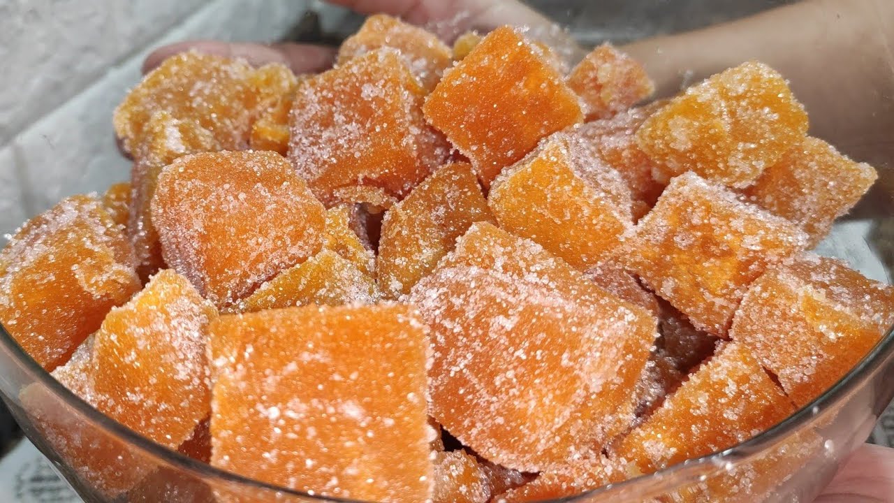 Doce de abóbora Cristalizado com segredinho da Vovó ,pra ficar firme por fora e macio por dentro ??