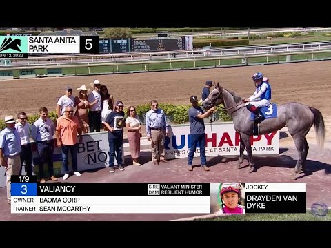 VALIANCY (Valiant Minister - Resilient Humor) 2nd start win by 3 3/4 lengths at a mile 6/12/2022.