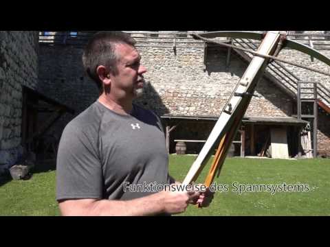 Shooting a reconstructed crossbow from Codex Löffelholz