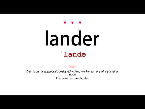 How to pronounce lander - Vocab Today