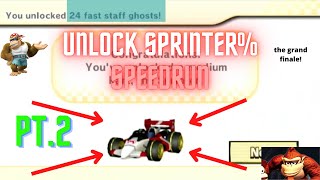 THE SPRINTER SPRINT - Mariokart Wii unlock sprinter% speedrun {pt. 2}