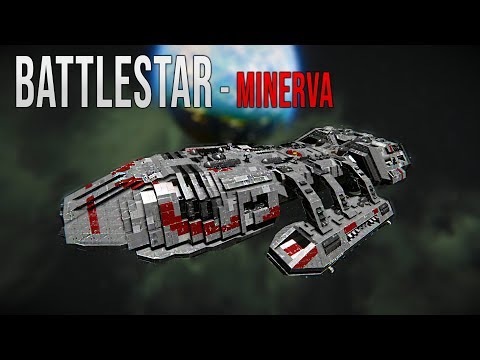 Battlestar Minerva-Class! - Space Engineers - Battlestar Galactica