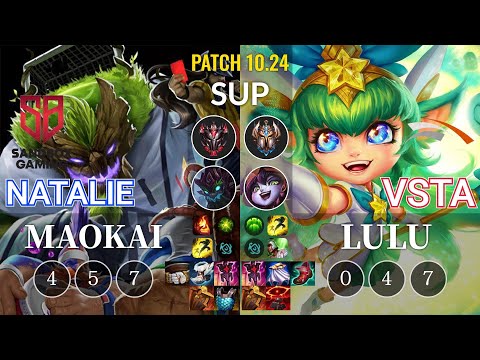 SB Natalie Maokai vs HLE Vsta Lulu Sup - KR Patch 10.24