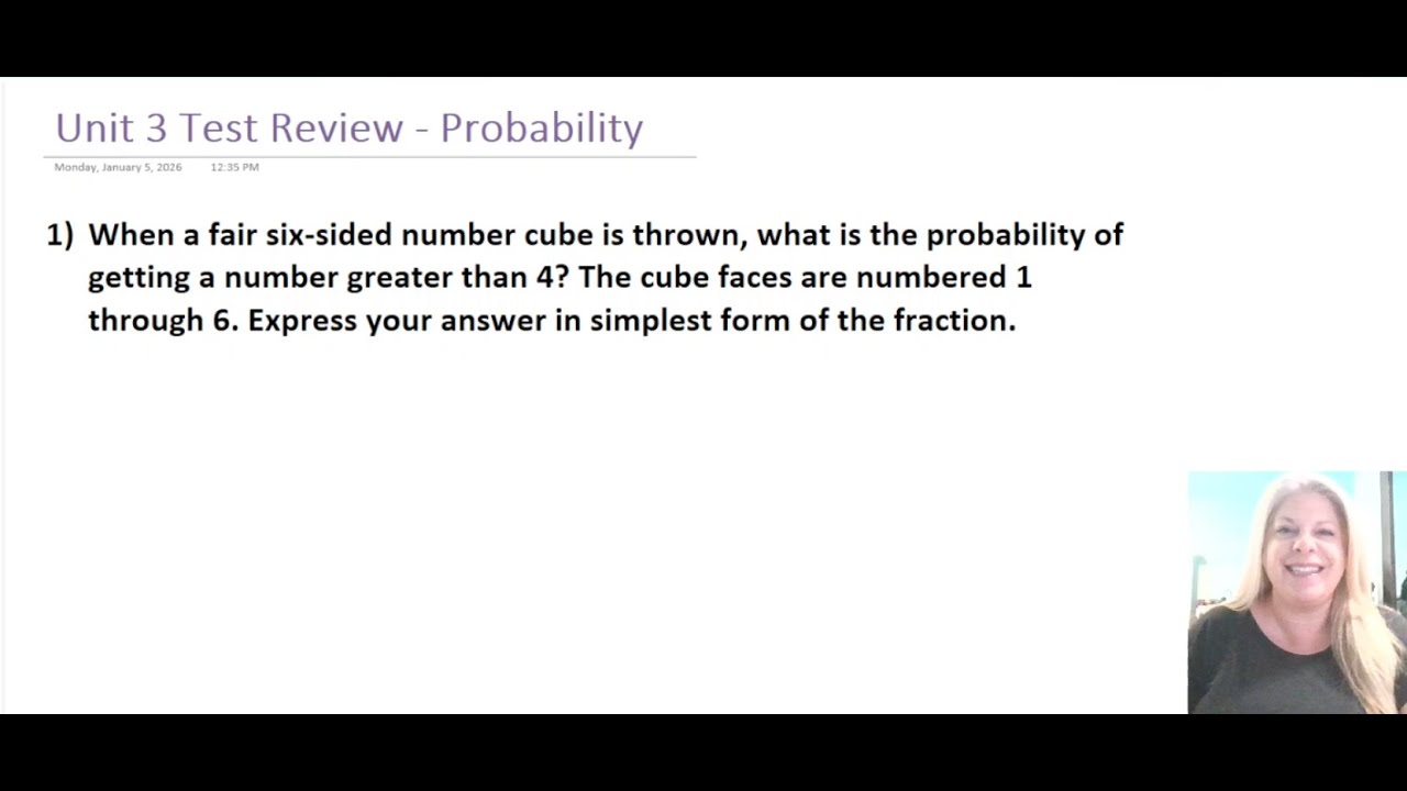 Unit 3 Test Review - Probability