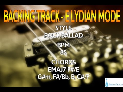 Backing Track E Lydian mode