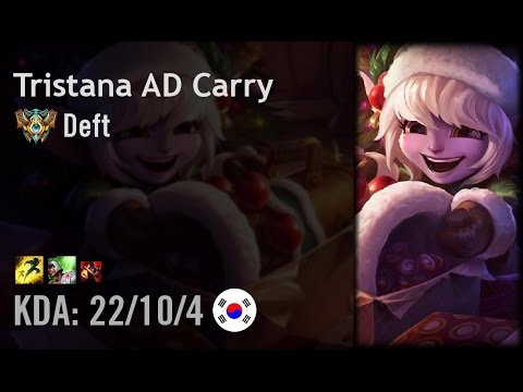 Tristana AD Carry vs Ezreal - Deft - KR Challenger Patch 6.11