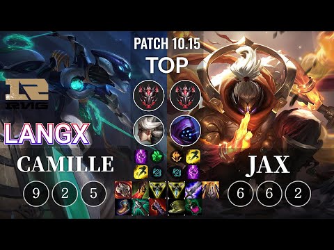 RNG Langx Camille vs Jax Top - KR Patch 10.15