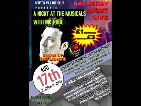 Norton Village Club presents Nik Page