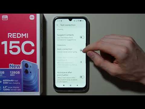 Redmi 15C: How to Turn On/Off Auto Correction