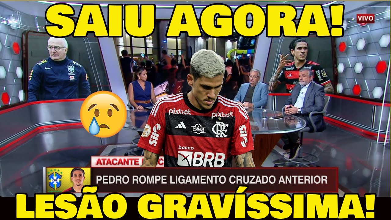 NOTÍCIA TERRÍVEL PARA O FLAMENGO! PEDRO ROMPE LIGAMENTO CRUZADO E FICARÁ FORA POR ATÉ 12 MESES!