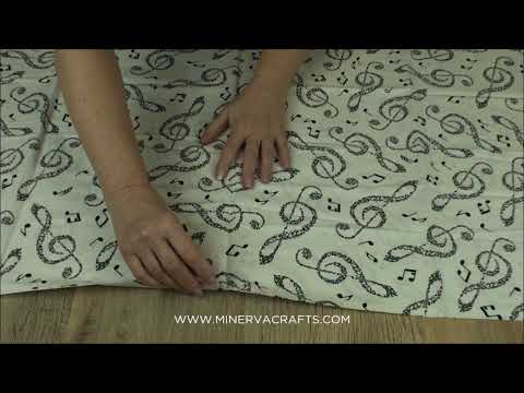 Musical Notes Print Cotton Poplin Fabric