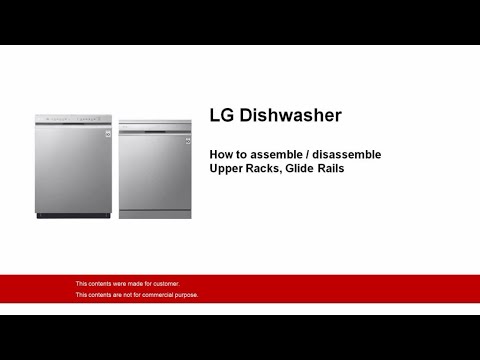 LG Dishwasher : How to replace the upper basket(Rack) and glide rails