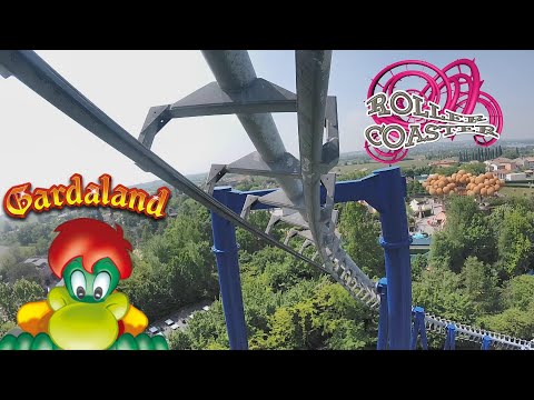 Blue Tornado Roller Coaster Gardaland On-Ride  Pov Front Seat Hd 60fps