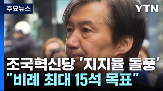 조국혁신당 '지지율 돌풍'...&#034;비례 최대 15석 목표&#034;