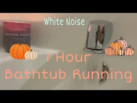 1 Hour Bathtub Running ASMR - Soothing Sounds for Sleep - Candle and White Noise 😴