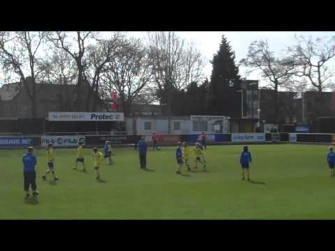 Half time kick about at Harrogate Town