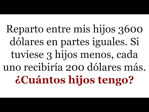 REPARTO DE DINERO. Razonamiento Matemático