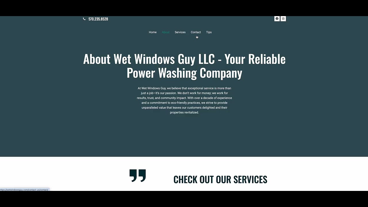 Wet Windows Guy Site Scroll