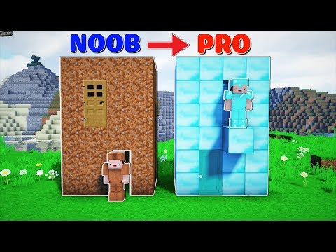 BIẾN NHÀ ĐẤT CỦA NOOB THÀNH NHÀ KIM CƯƠNG CỦA PRO CHỈ 1 GIÂY TRONG MINECRAFTThử Thách SlenderMan
