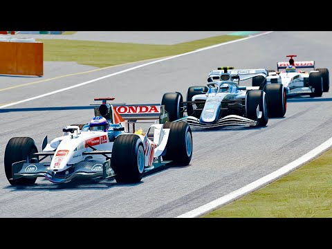 Mercedes F1 2022 vs Bar Honda F1 2003-2005 at Suzuka GP