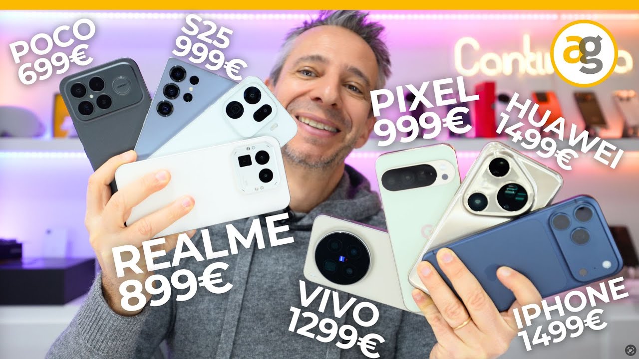 CONFRONTO TOP: iPHONE 17, GALAXY S25, PIXEL 10, POCO F7, REALME GT8, OPPO X9, HUAWEI Pura, VIVO X300