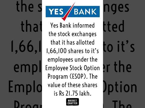 Yes Bank Issued 1.66 Lakh Shares | Yes Bank Share News | Share Market Hindi News #yesbank #shorts