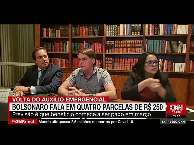 Bolsonaro diz que novo auxílio emergencial deve ter quatro parcelas de R$ 250
