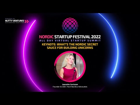 Jeanette Carlsson, Founder & CEO Tech Nordic Advocates | Nordic Startup Festival (Keynote)