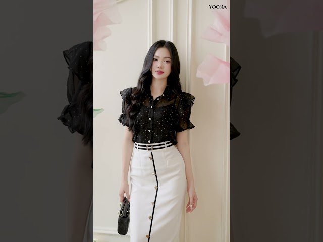 EH2S093- Áo tơ nhăn đính đá